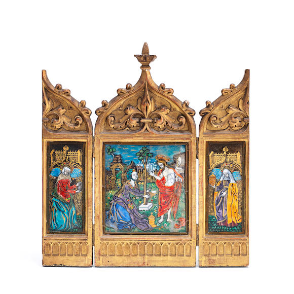 Bonhams : A 19th Century French Limoges Enamel And Brass Mounted 