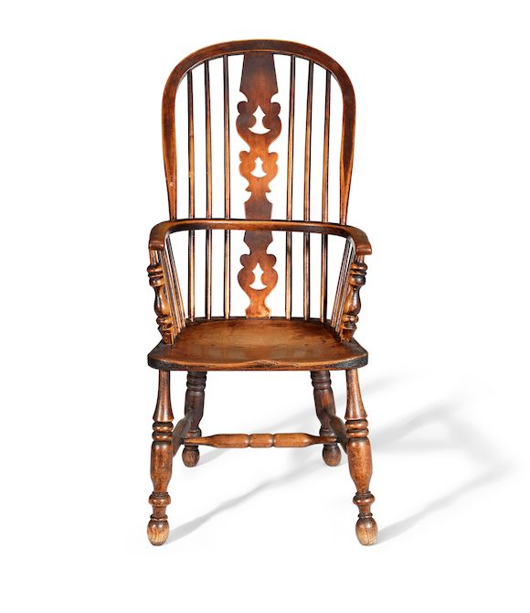 Bonhams An ash and elm Windsor armchair19th century