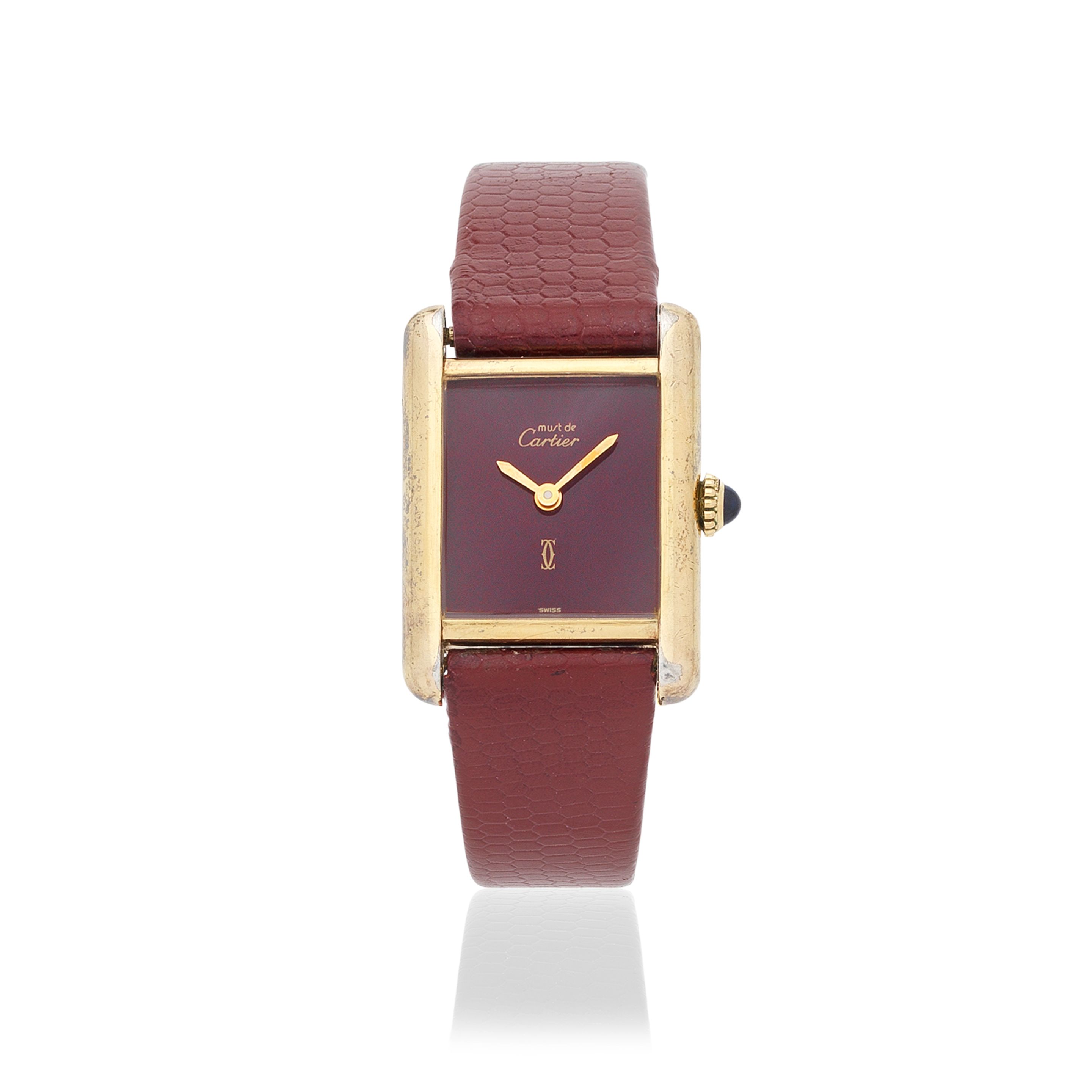 Cartier Cartier. A gold plated silver manual wind wristwatch Must de Cartier, Circa 1990