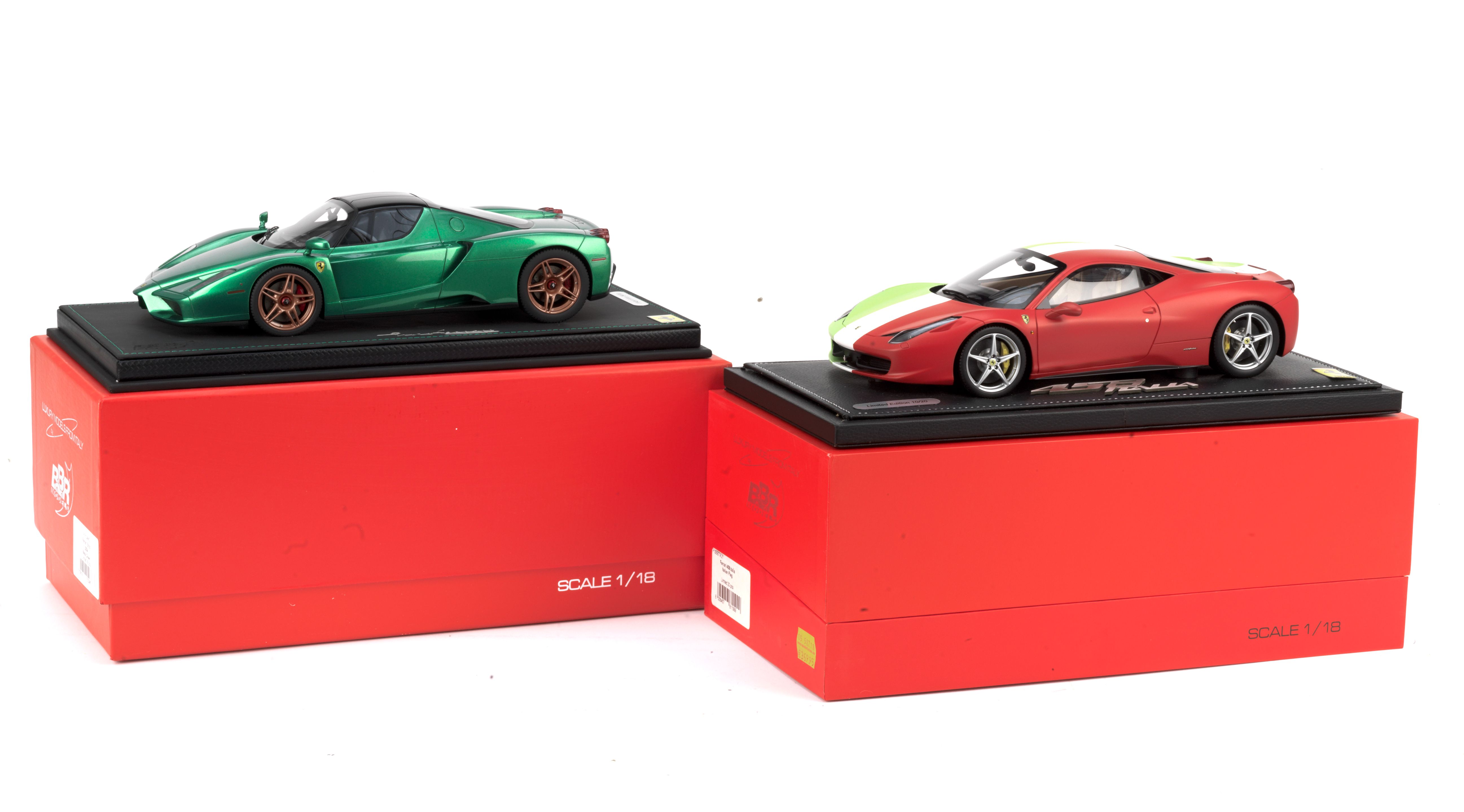 Bonhams Cars Two boxed 118 scale model cars by BBR Models, Italian, ((2))