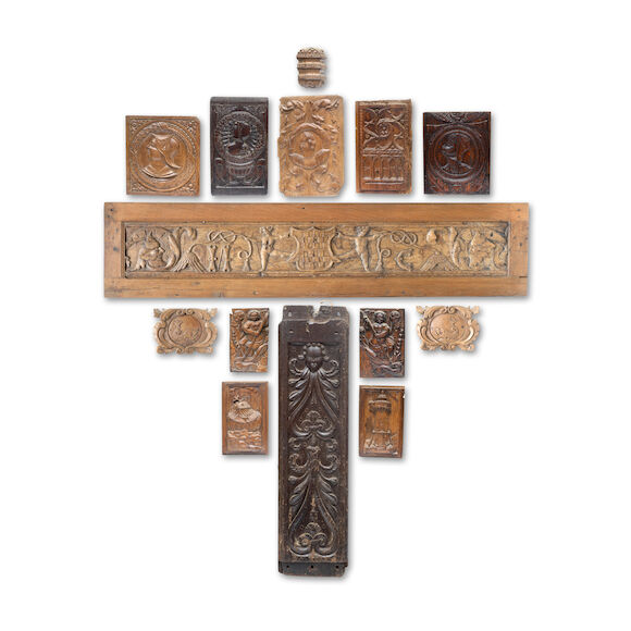 Bonhams : A collection of 17th and 18th century carved oak panels and ...