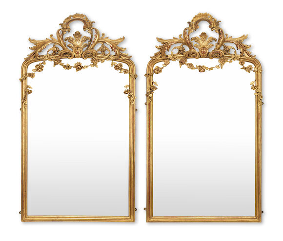 Bonhams : A pair of late 19th century Rococo revival giltwood and gilt ...