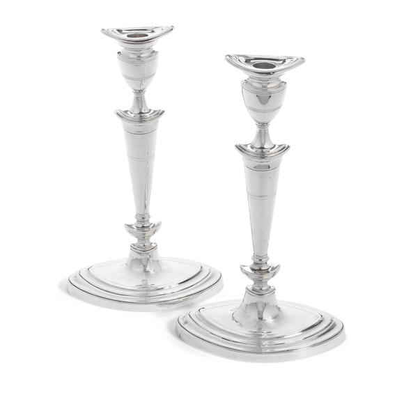 Bonhams : A pair of silver candlesticks Ellis Jacob Greenberg ...