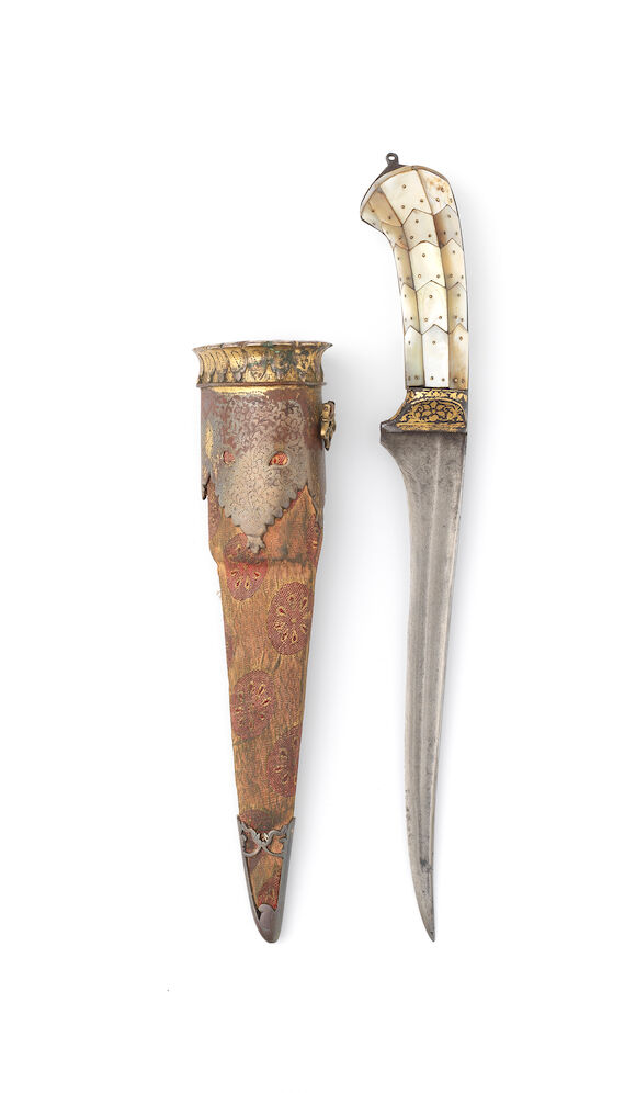Bonhams : A mother of pearl hilted dagger Gujarat, 17th/ 18th Century