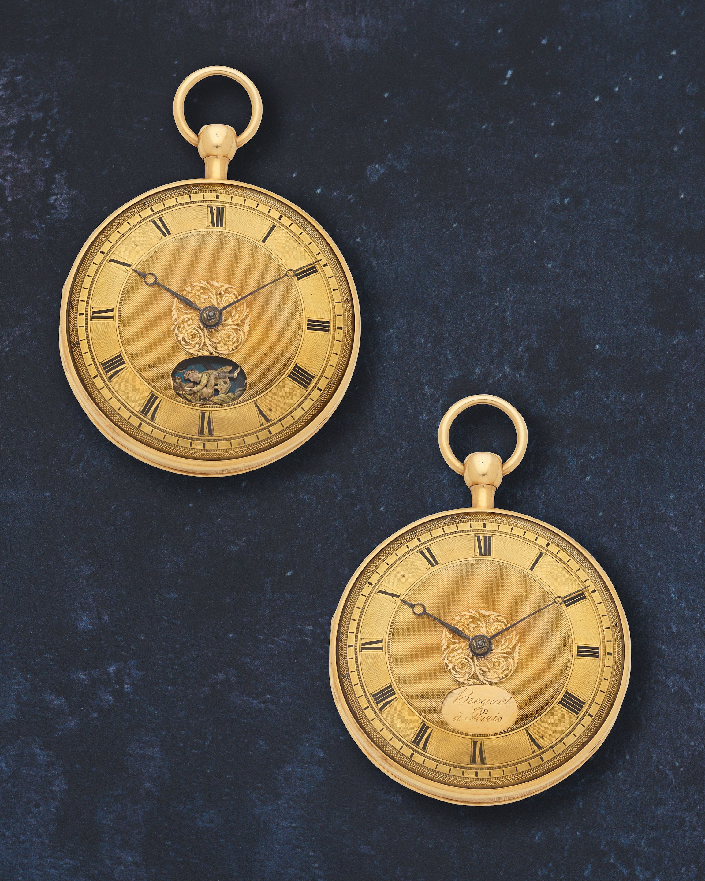 Cadran De Montre Gousset Ancien - Chronographe Répétition Minutes - Émail Blanc - Vintage