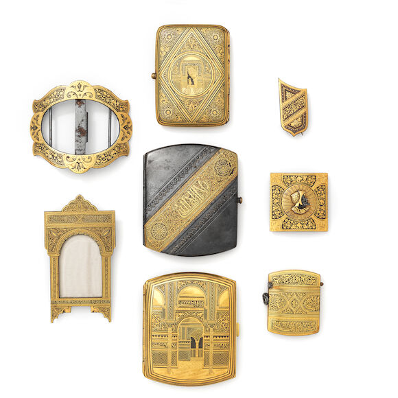 Bonhams : A group of Toledo ware gold-damascened steel items Spain ...