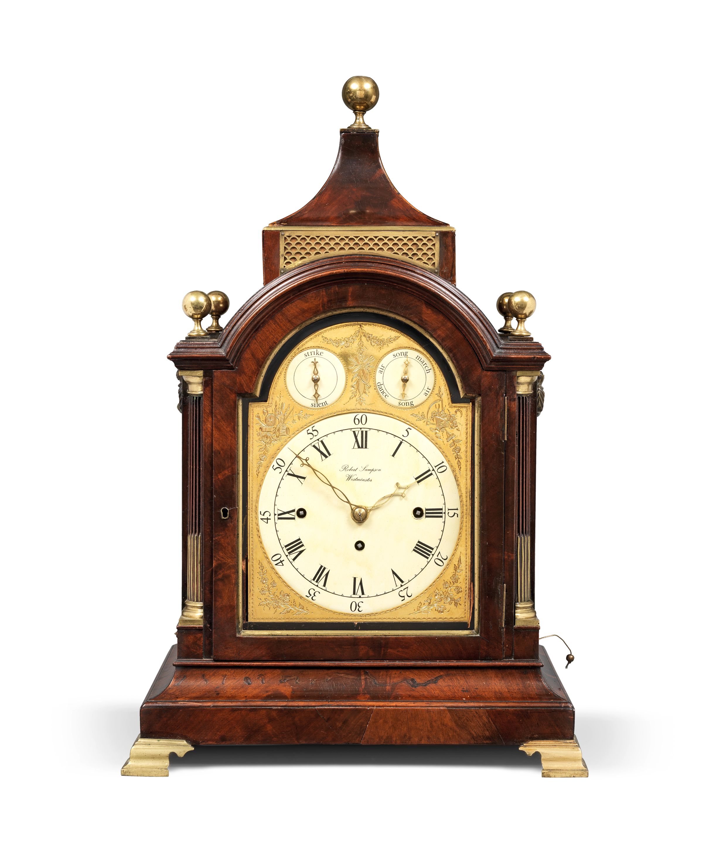 Bonhams A late 18th century mahogany musical table clock playing six
