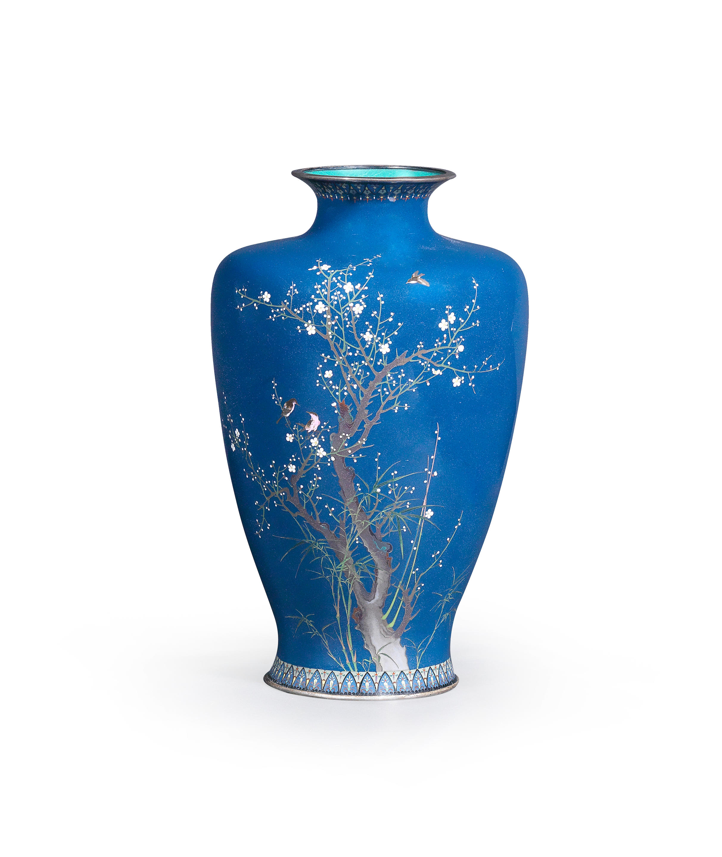 Bonhams : Hayashi Kodenji A Cloisonné-enamel Baluster Vase Meiji Era 