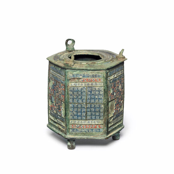 Bonhams : A Roman enamelled bronze pyxis