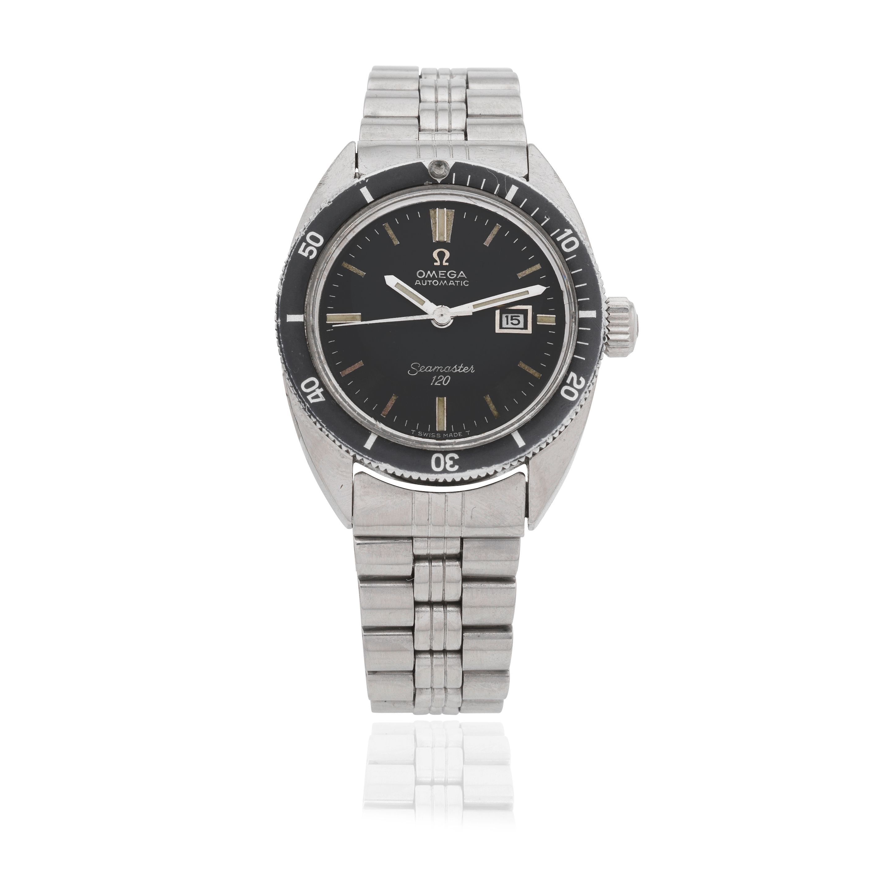 Bonhams A stainless steel automatic calendar bracelet