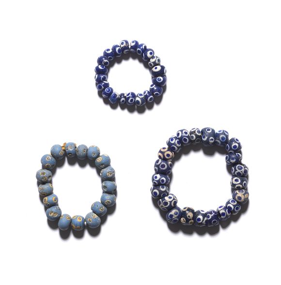 Bonhams A collection of Phoenician glass 'eye' beads 3