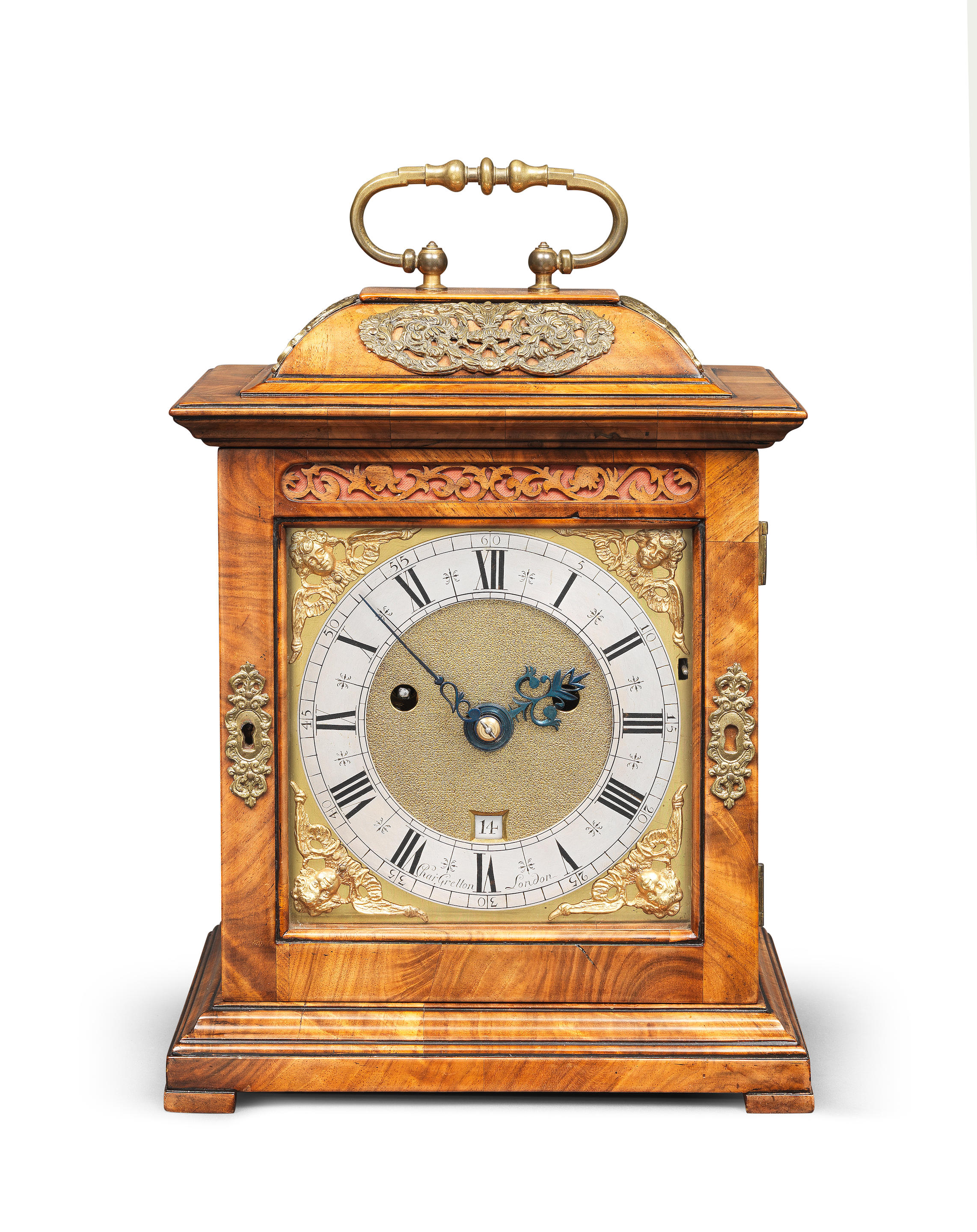 Bonhams A Rare Miniature Walnut Table Clock With Published Provenance The Movement And Dial By