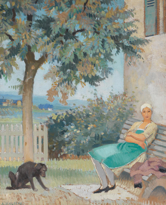 Bonhams : Pierre Adolphe Valette (French, 1876-1942) Devant la maison