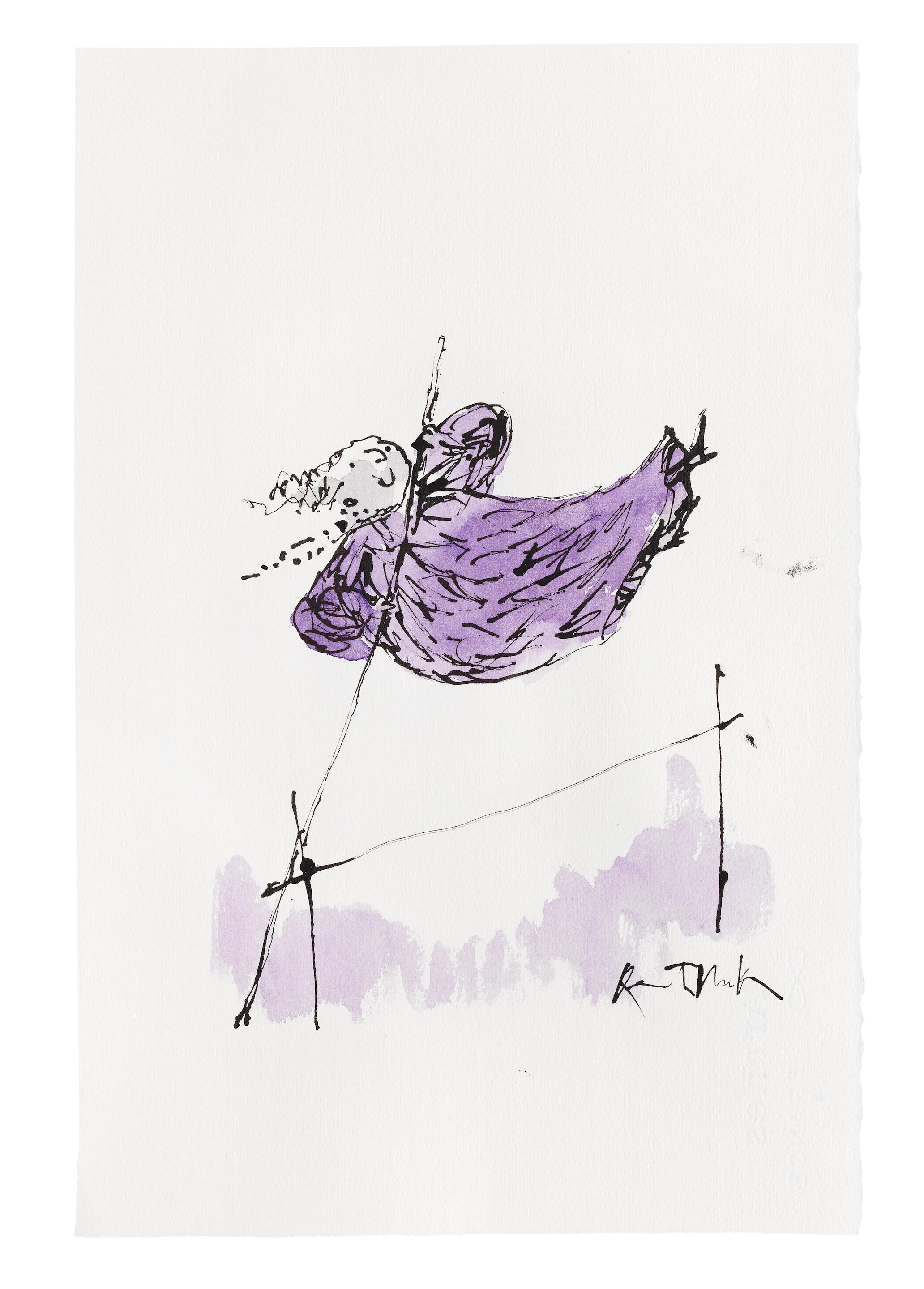 Bonhams Sir Quentin Blake (British, born 1932) Pole Vault (unframed