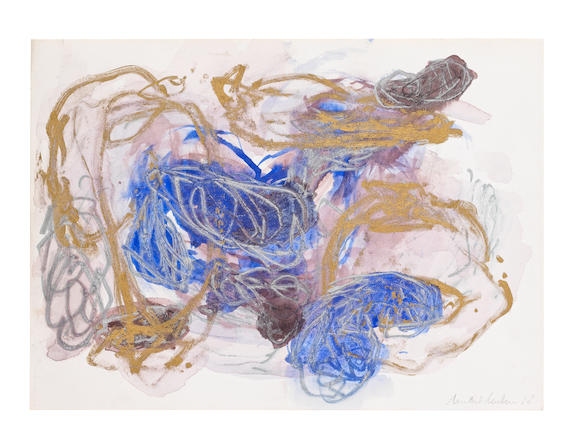 Bonhams : NABIL NAHAS (B. 1949) Abstract composition, 1988 Watercolor ...