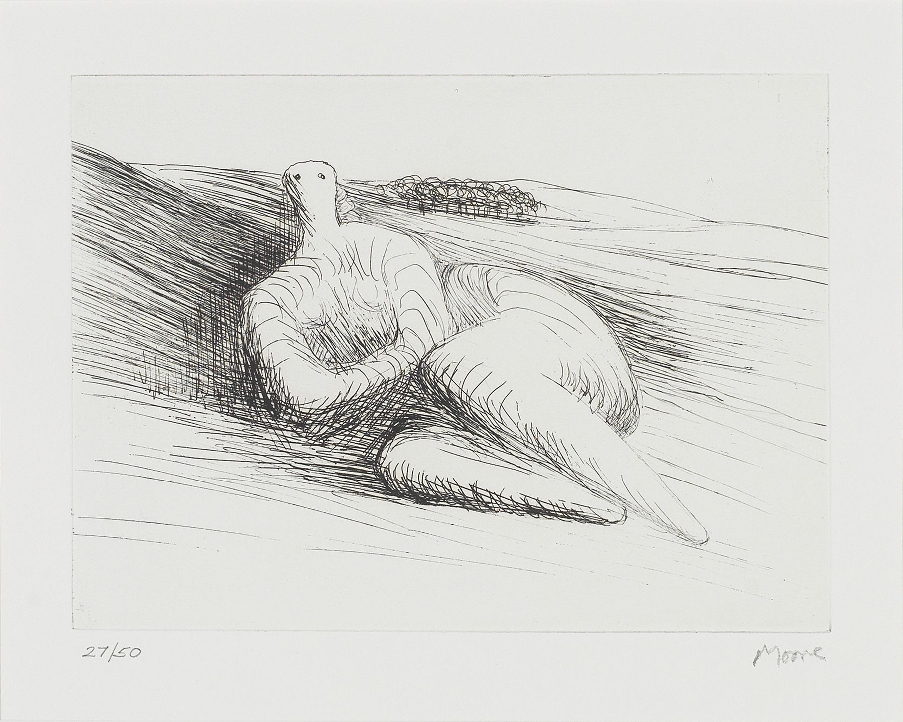 Curved Reclining Figure in Landscape I