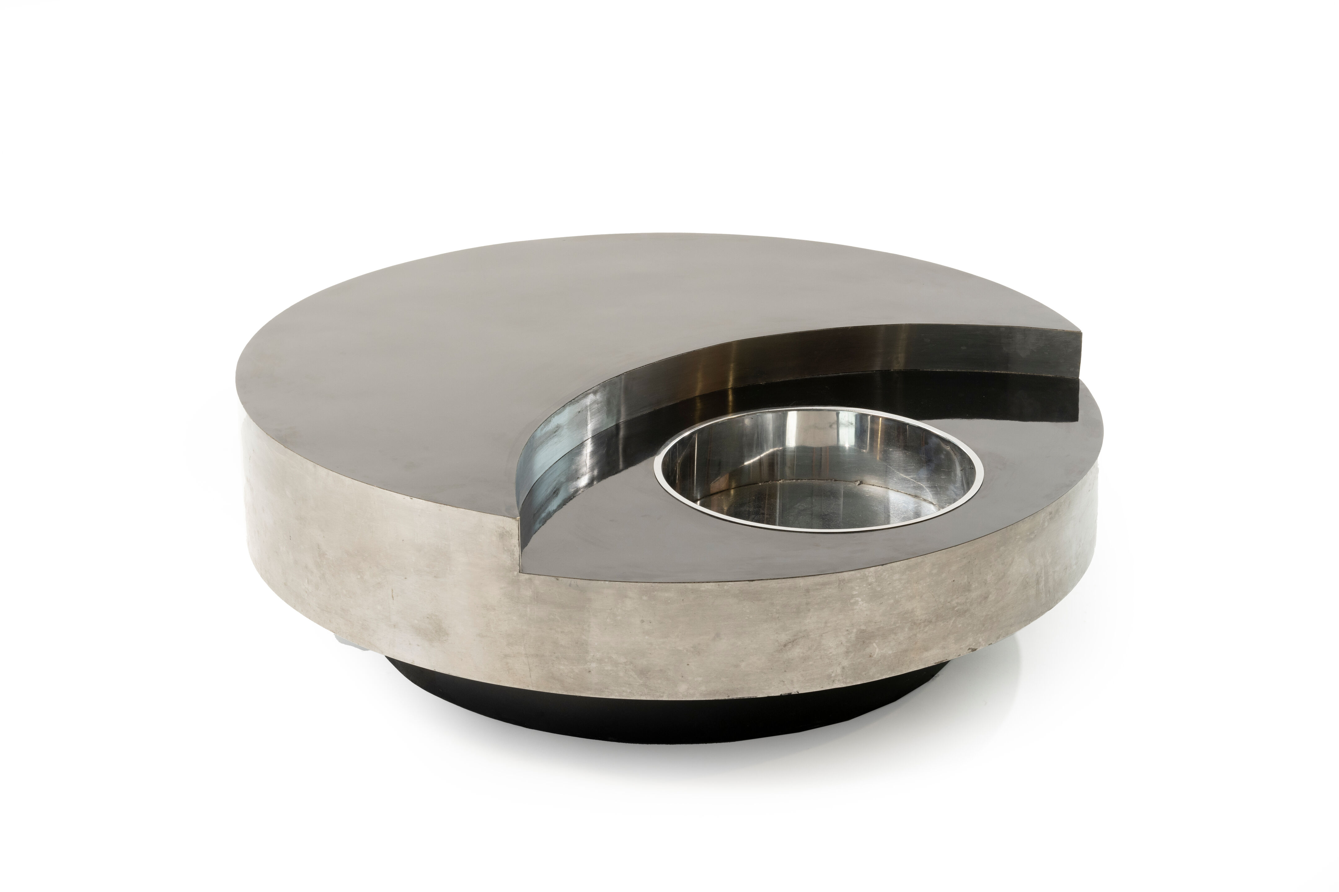 WILLY RIZZO Table basse pivotante mod. TRGcréation en 1969Acier