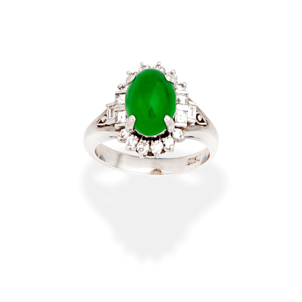 JADE AND DIAMOND RING