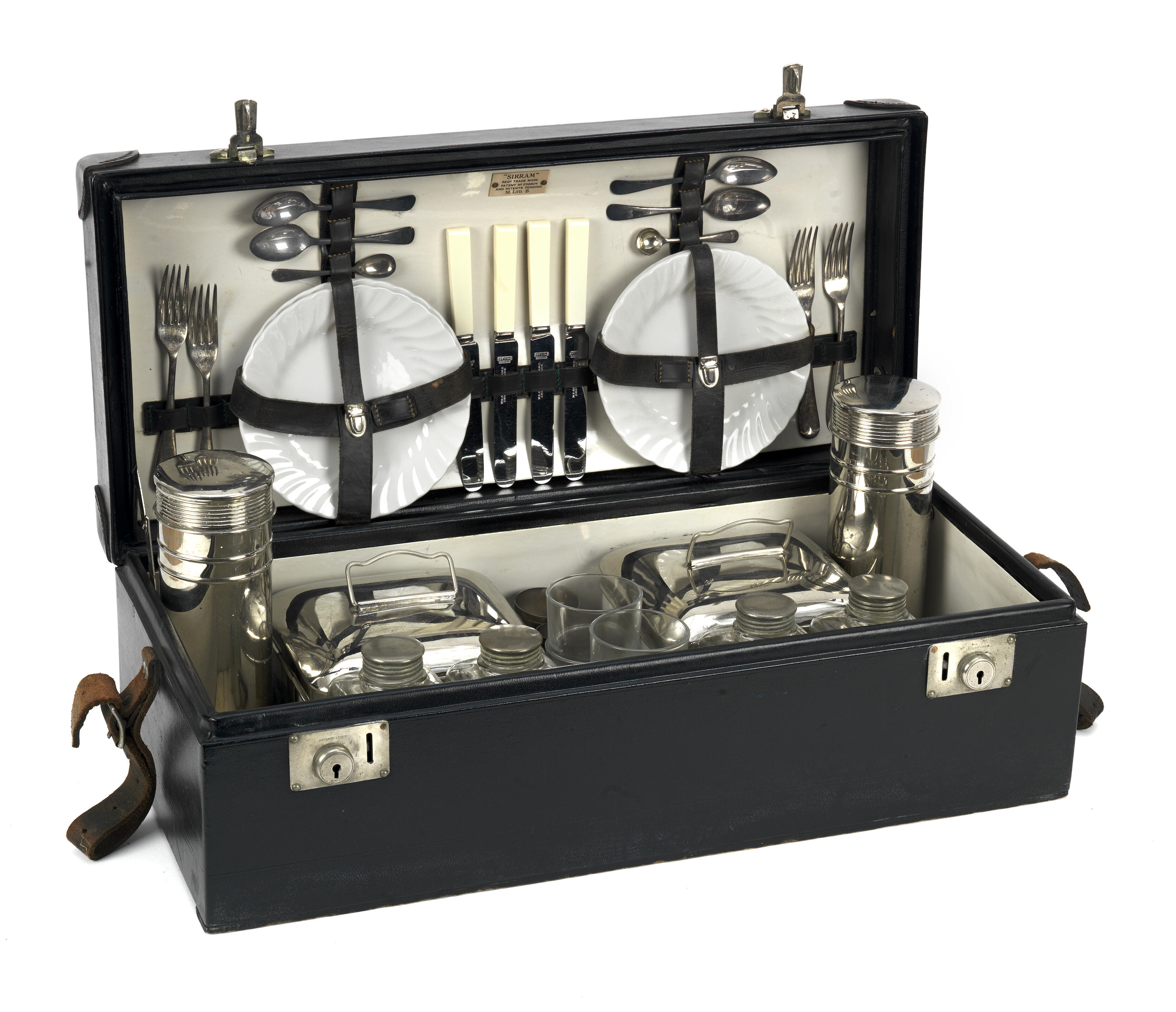 Bonhams Cars A cased picnic set for four persons by Sirram, patented