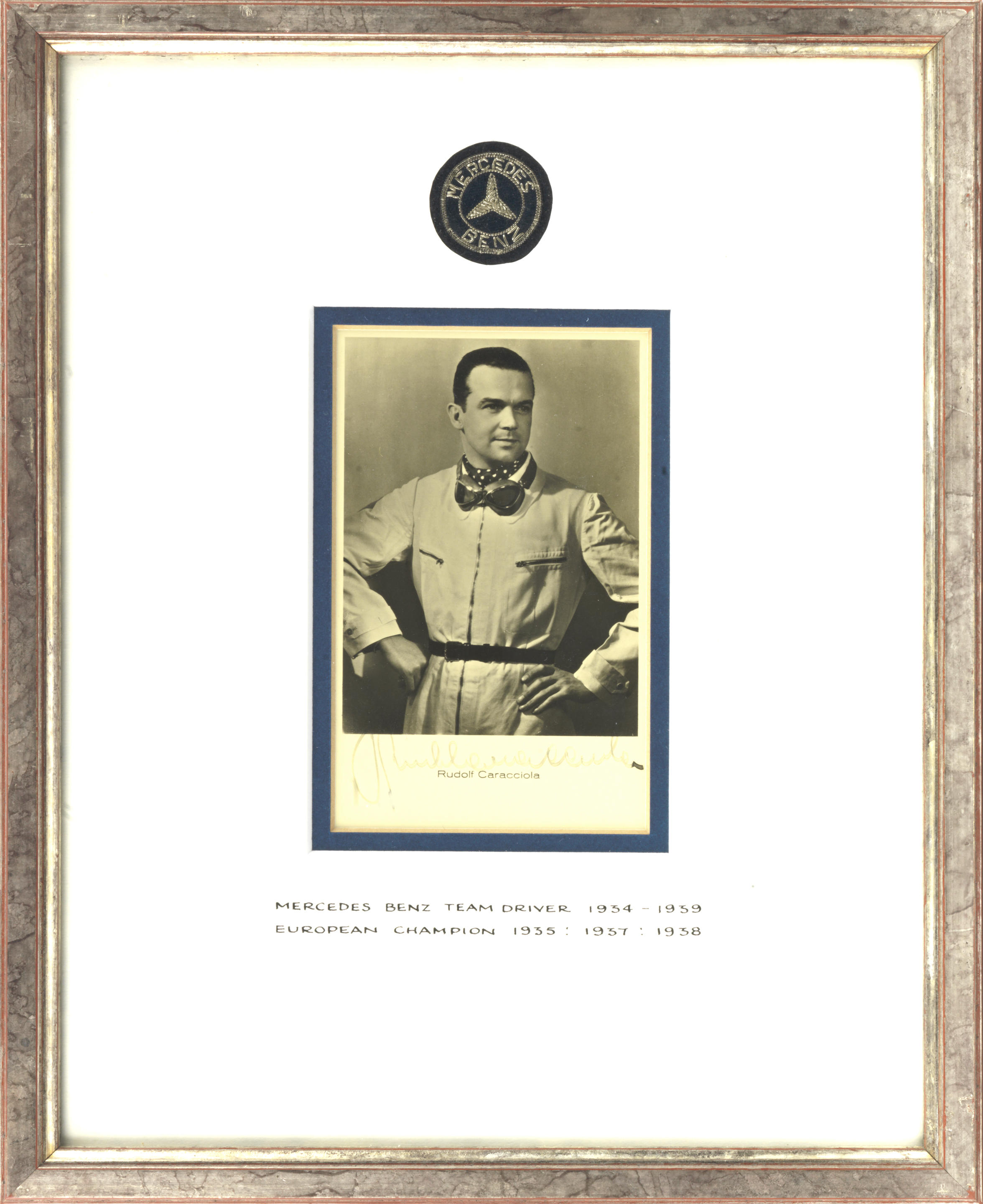 Bonhams Cars : A signed Rudolf Caracciola promotional postcard,