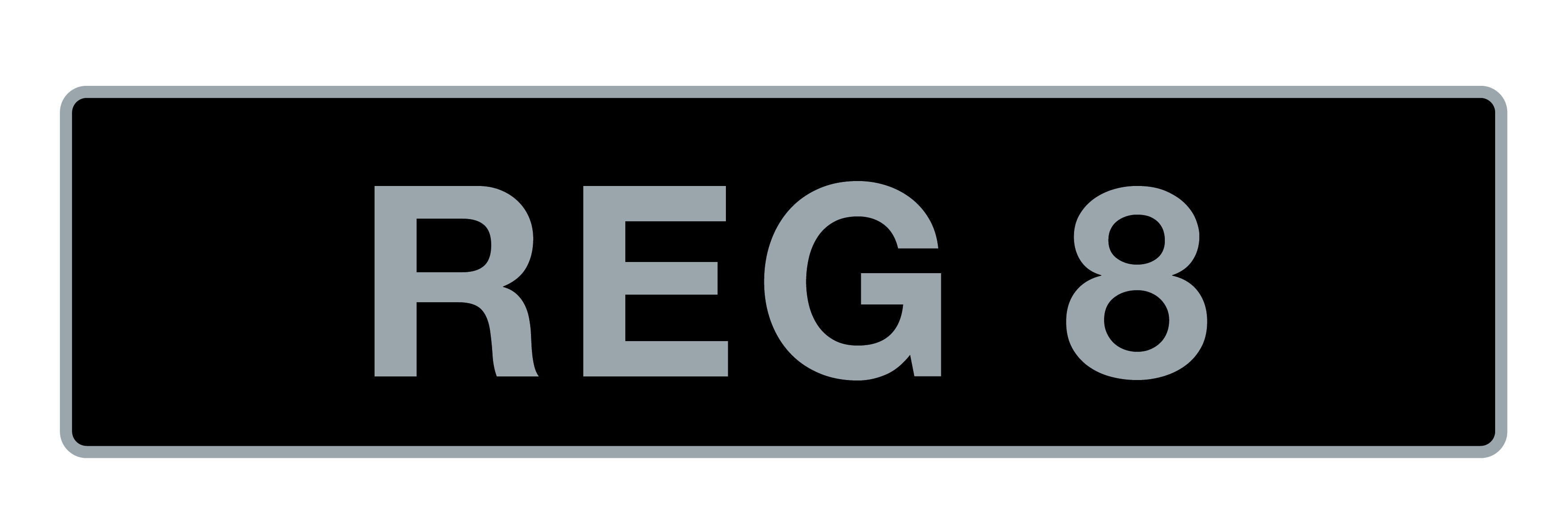 Bonhams Cars : 'REG 8', UK Vehicle Registration Number,