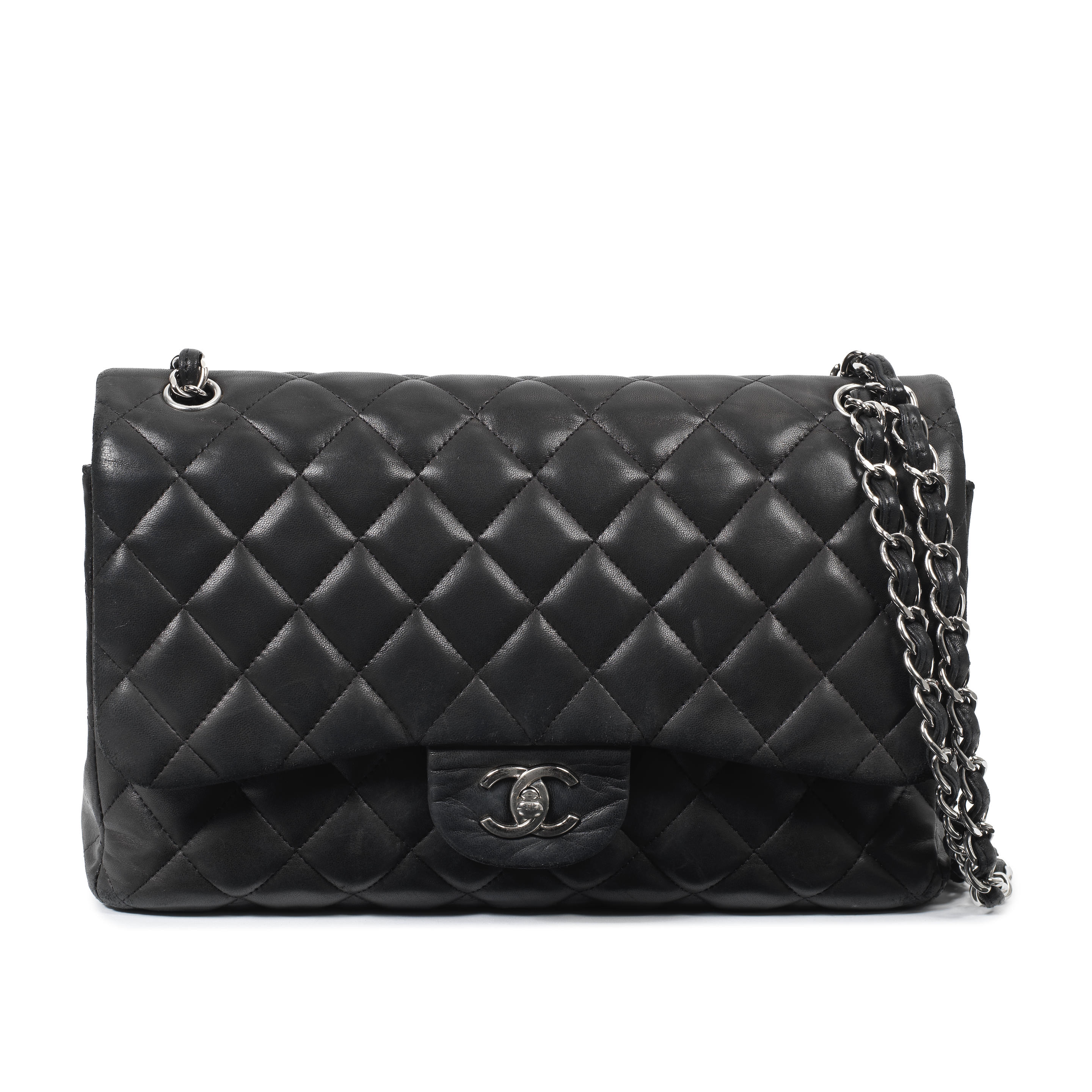 Bonhams : Chanel a Black Lambskin Jumbo Classic Flap Bag 2011-12 (includes  authenticity card, booklet, cleaning cloth, dust bag and box (serial  sticker missing))