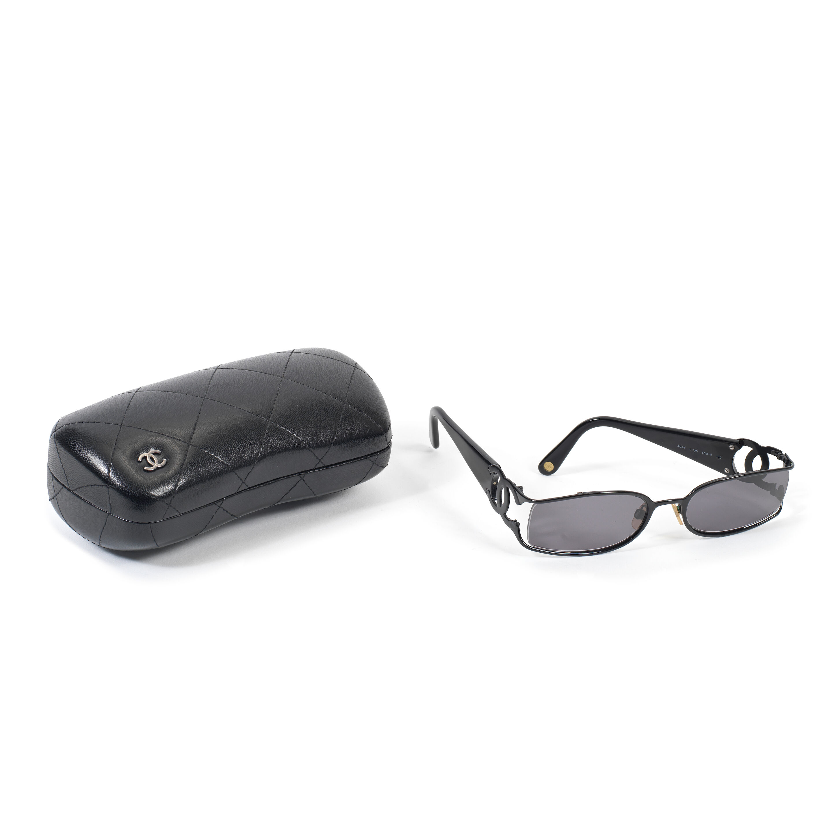 CHANEL Lizard CC Sunglasses Chanel 4141-Q Metal Frame Lizard Skin Aviator Sunglasses  main image 4
