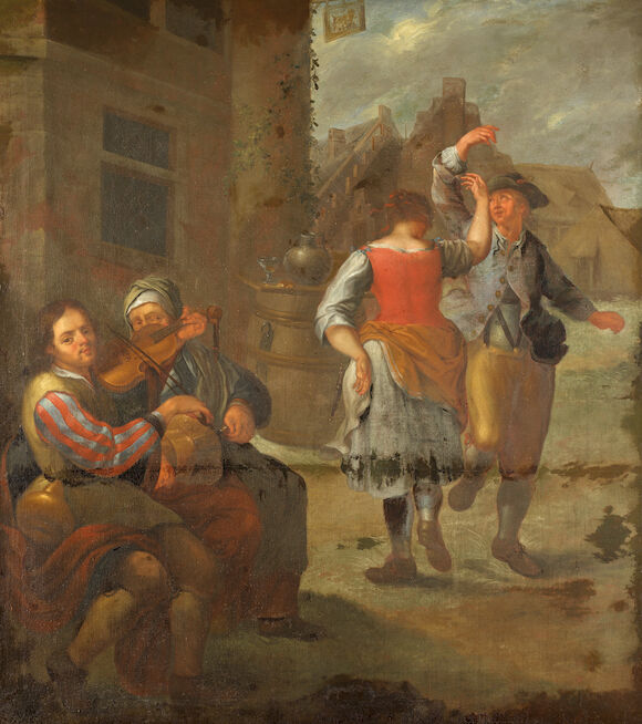 Bonhams : Flemish School, 18th Century Figures dancing and merrymaking ...