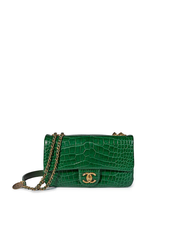 Silk handbag Chanel Green in Silk - 21041062