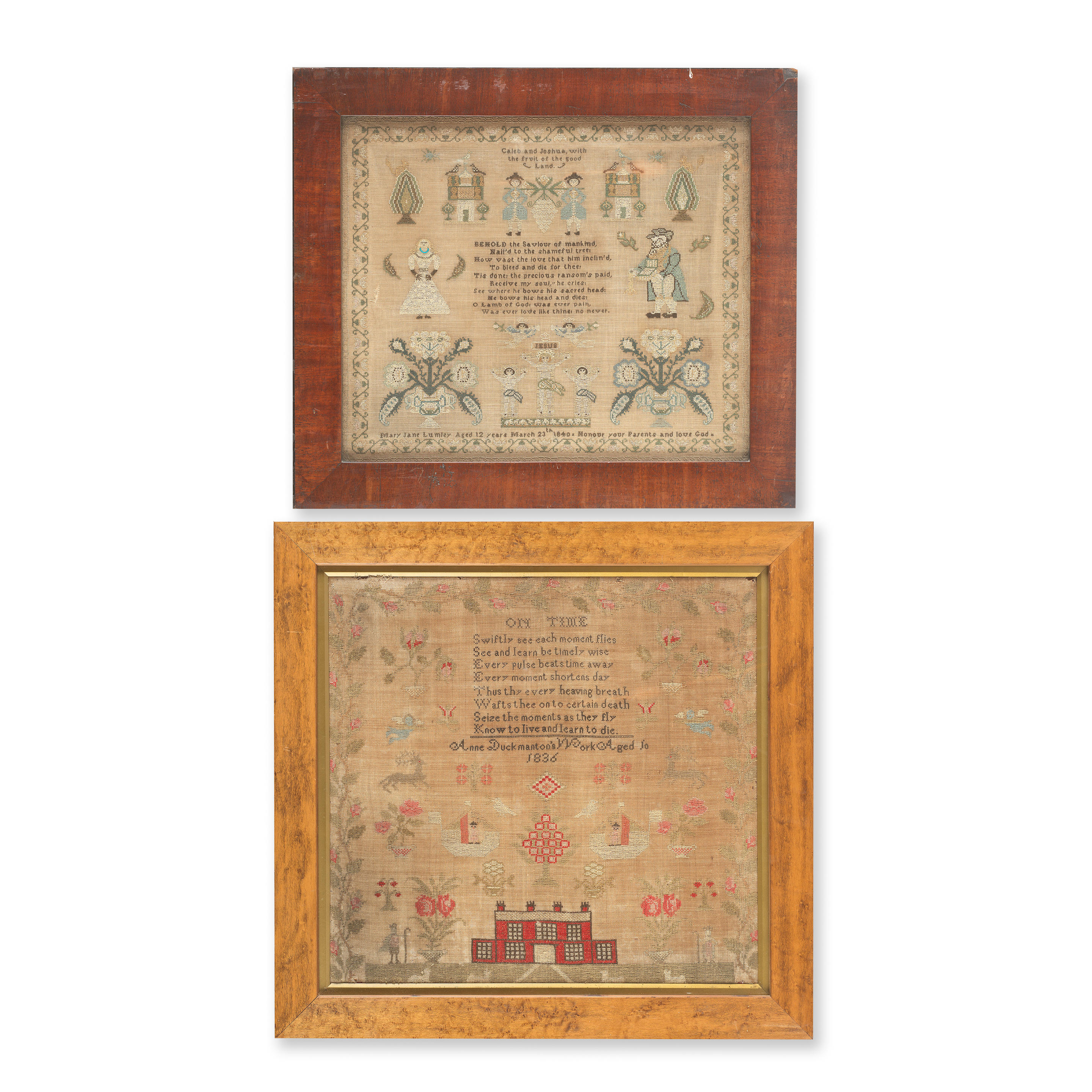 Bonhams : TWO VICTORIAN SAMPLERS (2)