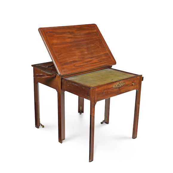 Bonhams : A GEORGE III MAHOGANY ARCHITECT'S TABLE