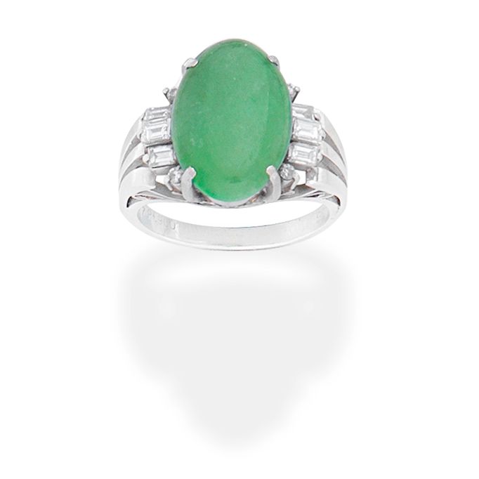 JADE AND DIAMOND RING