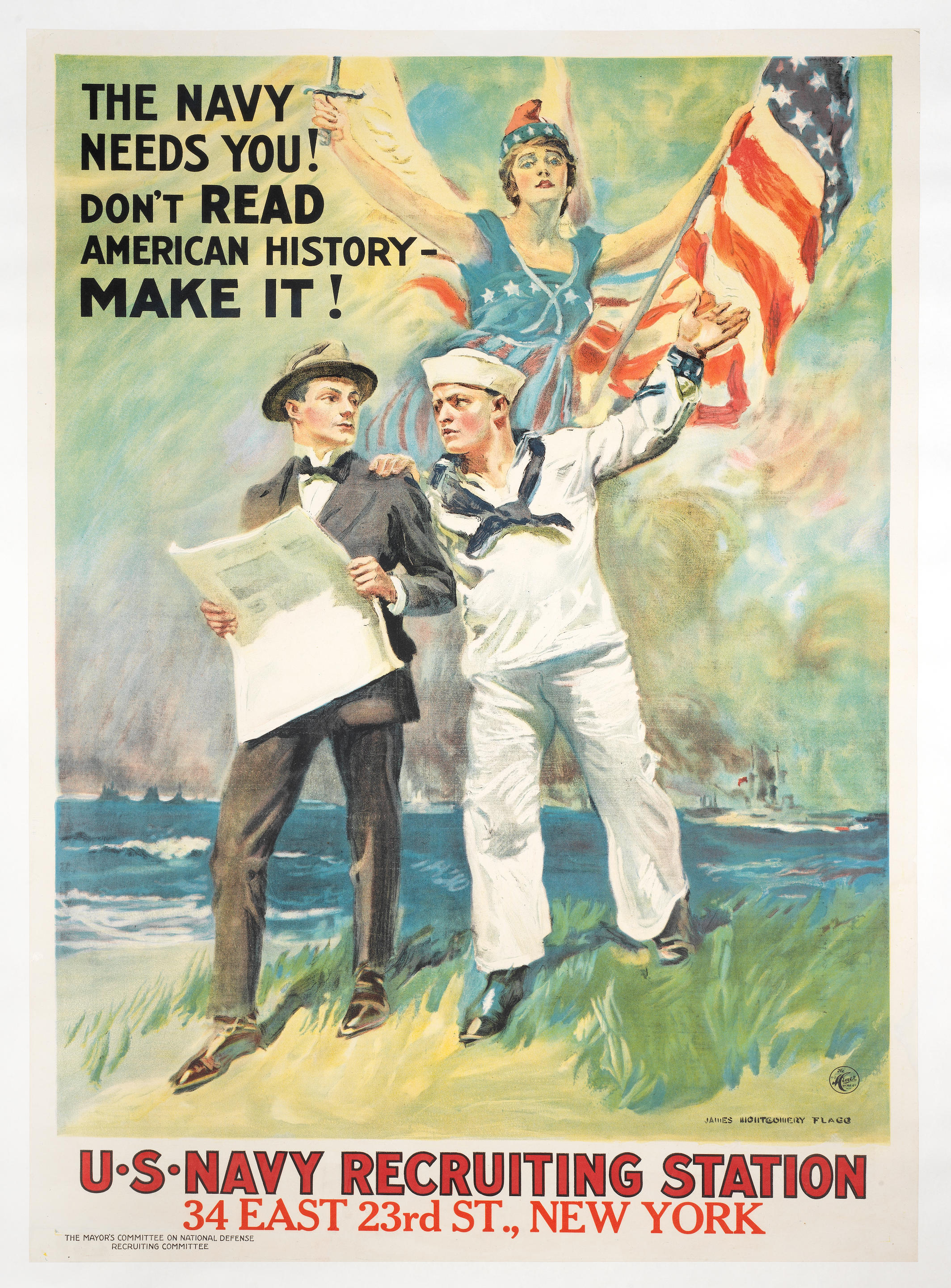 Bonhams : JAMES MONTGOMERY FLAGG (1870-1960) THE NAVY NEEDS YOU DON'T ...