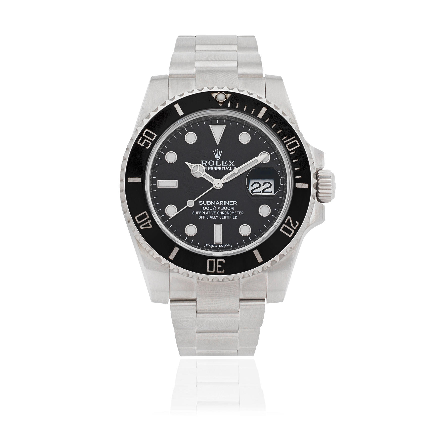 Bonhams : Rolex. A stainless steel calendar bracelet watch Submariner Date, Ref 116610LN, Purchased 2019