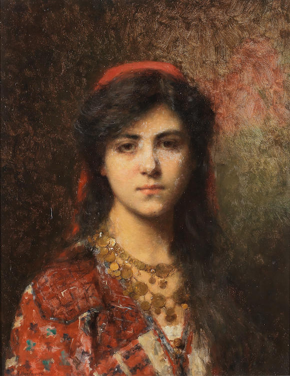 Bonhams : Alexei Alexeevich Harlamoff (Russian, 1840-1925) Portrait of ...