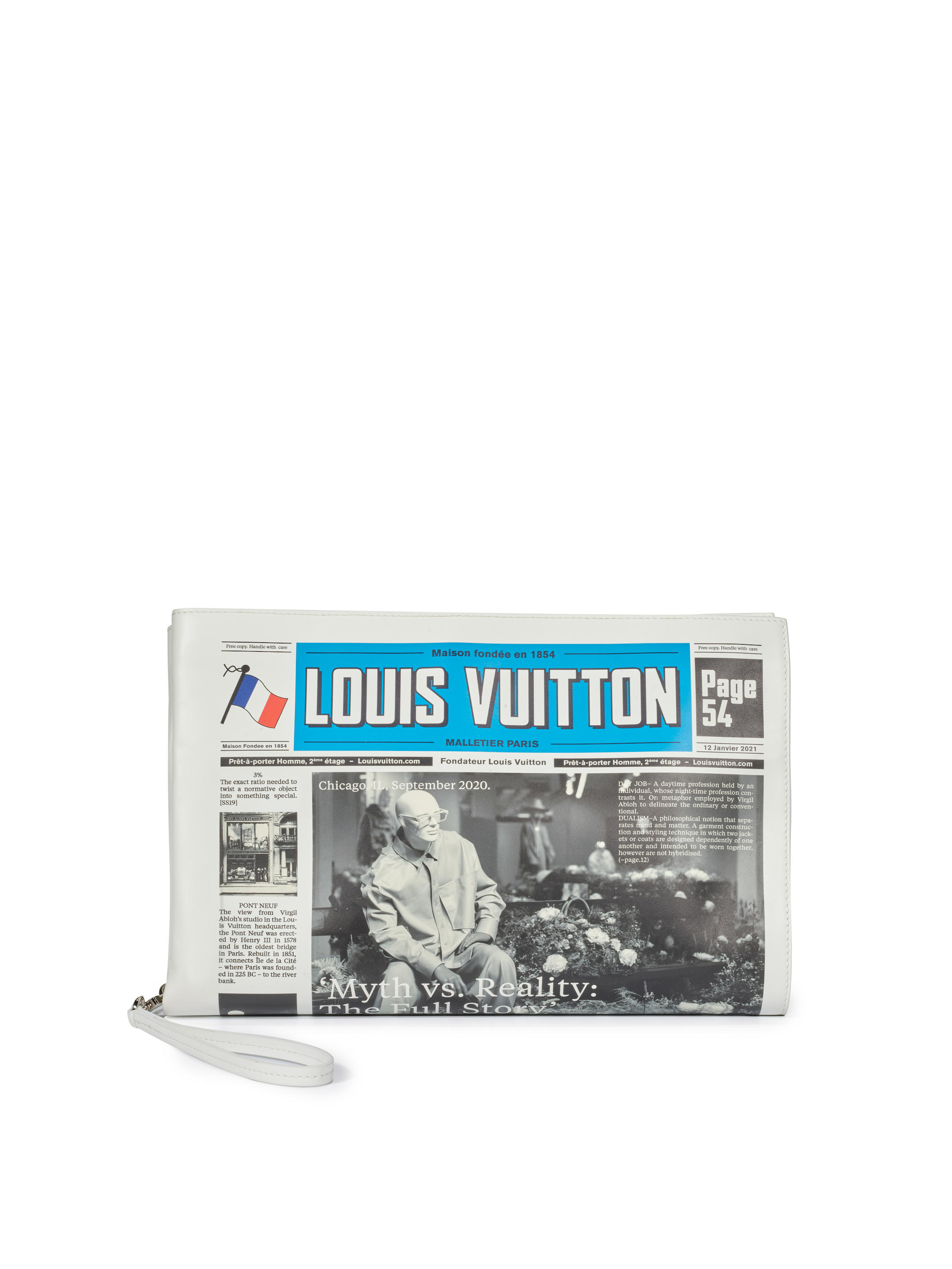 Bonhams : LOUIS VUITTON X VIRGIL ABLOH NEWSPAPER PRINT BAG 2021