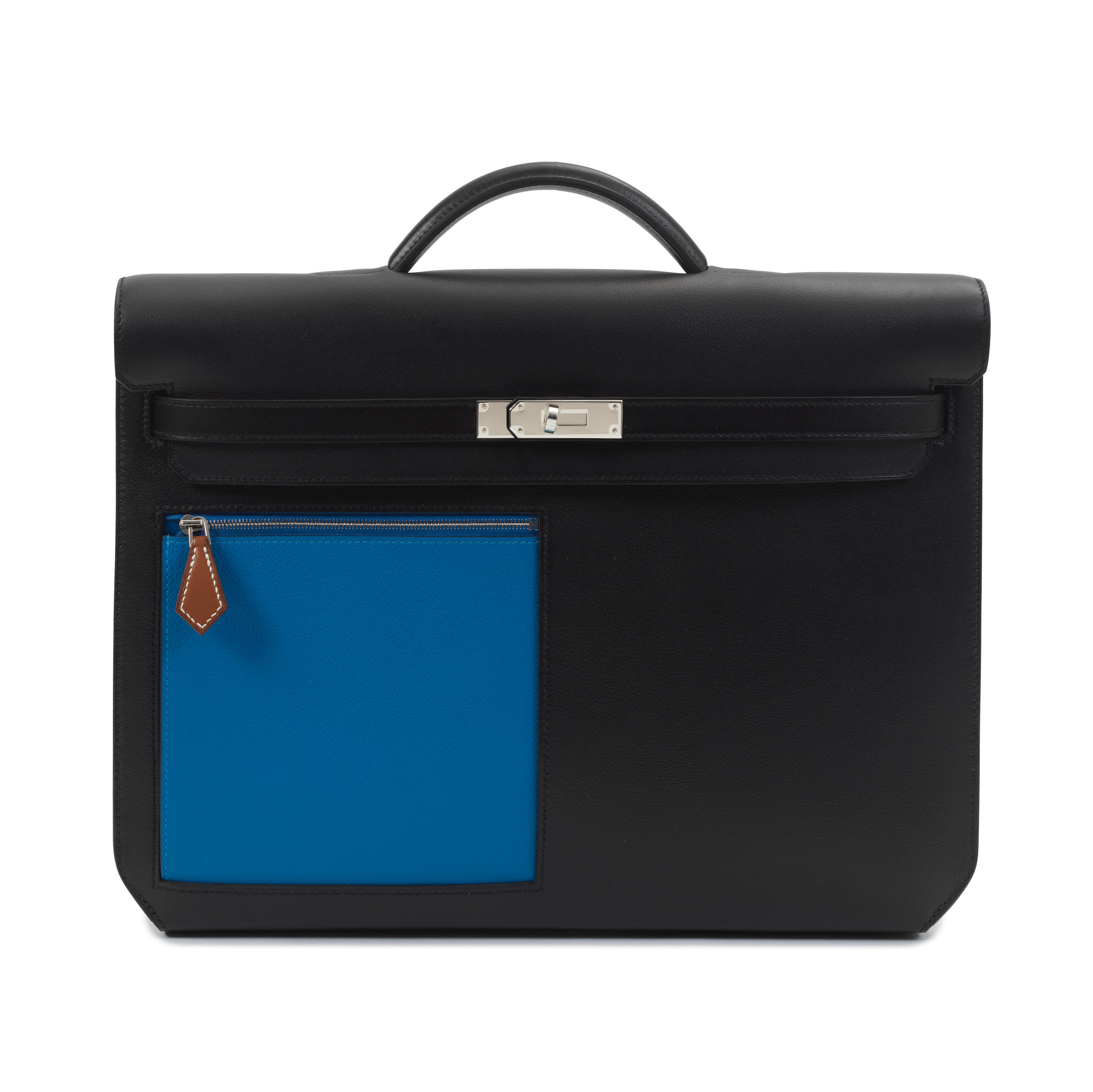 Hermes Kelly Handbag Bleu Hydra Evercolor with Pallladium Hardware