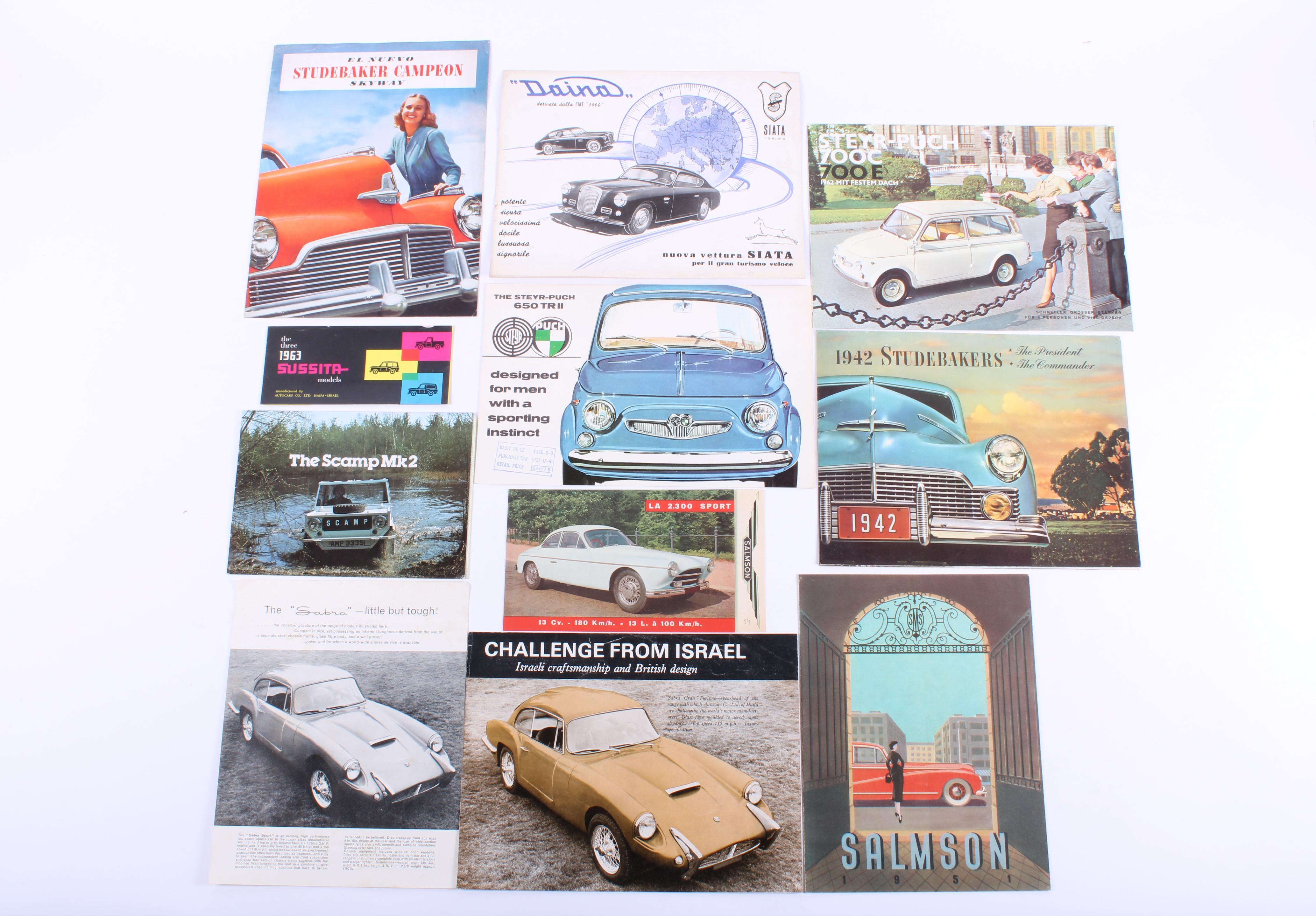 Bonhams Cars : 'S' - assorted sales brochures, catalogues and ephemera ...