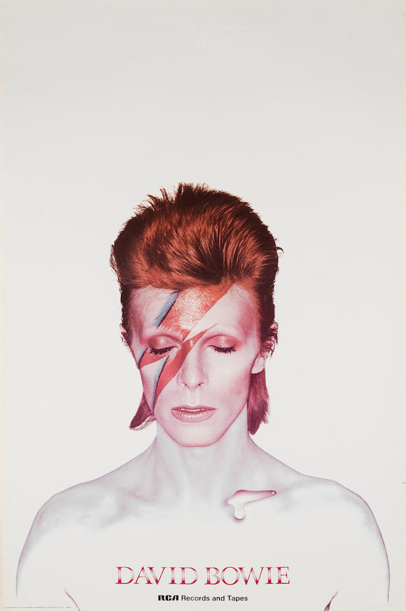 Bonhams : David Bowie An 'Aladdin Sane' Promotional Poster For RCA ...