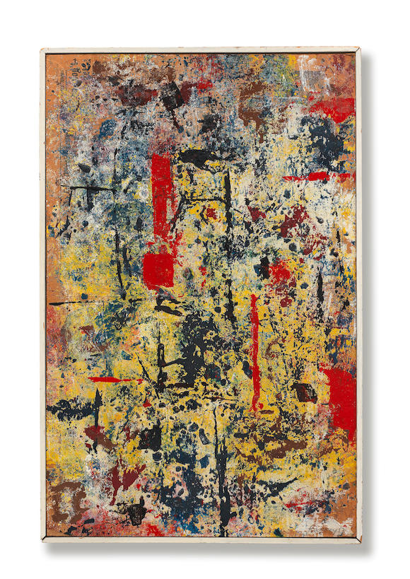 Bonhams : Ralph Rumney (British, 1934-2002) Tachiste Painting - Red ...