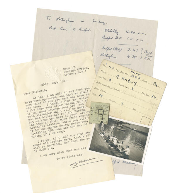 Bonhams BLETCHLEY PARK ROLF NOSKWITH ARCHIVE Papers from the