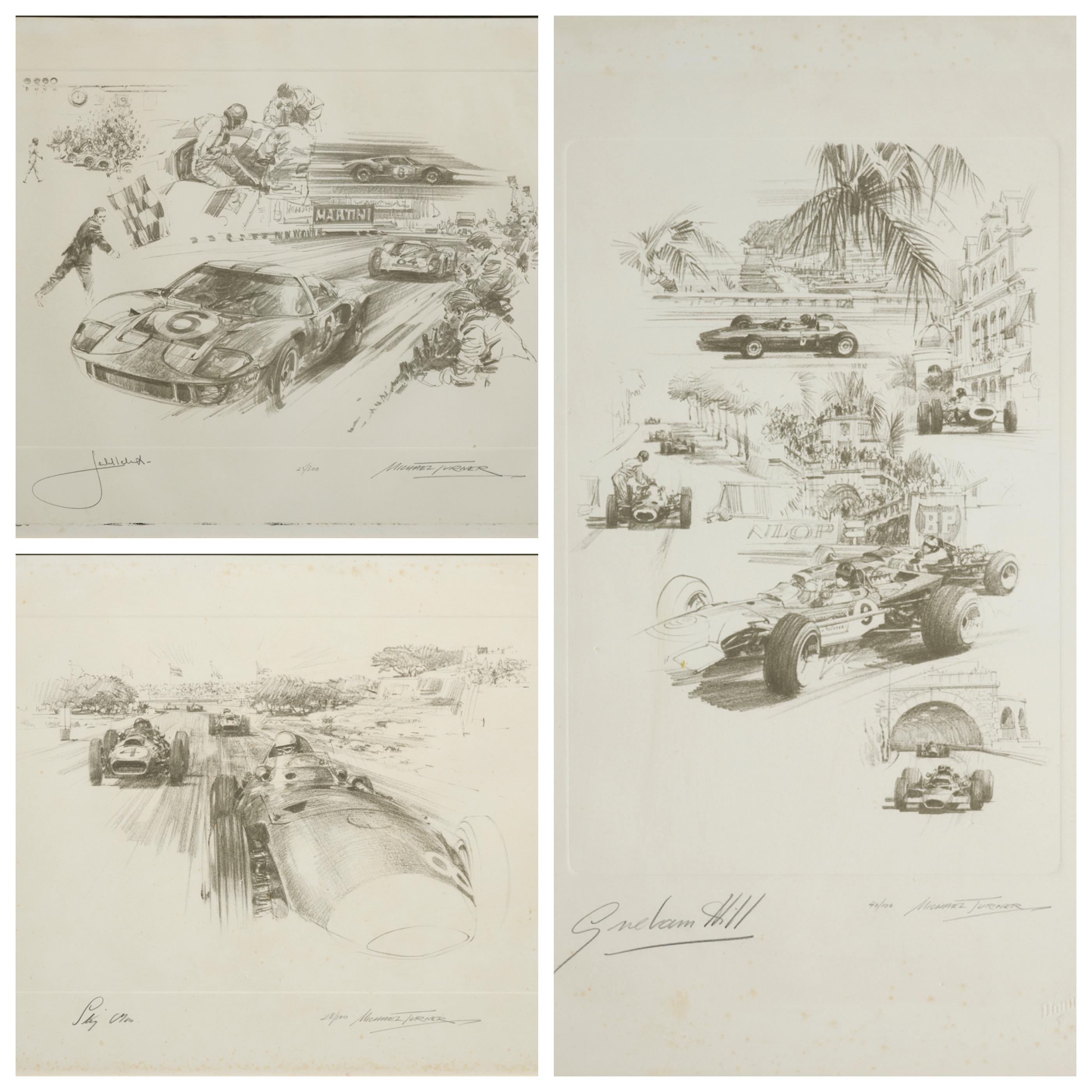 Bonhams Cars : Michael Turner (born 1934) Three motorsport prints ...