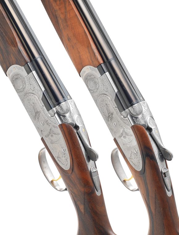Bonhams : A pair of 12-bore '687 EELL' single-trigger over-and-under ...