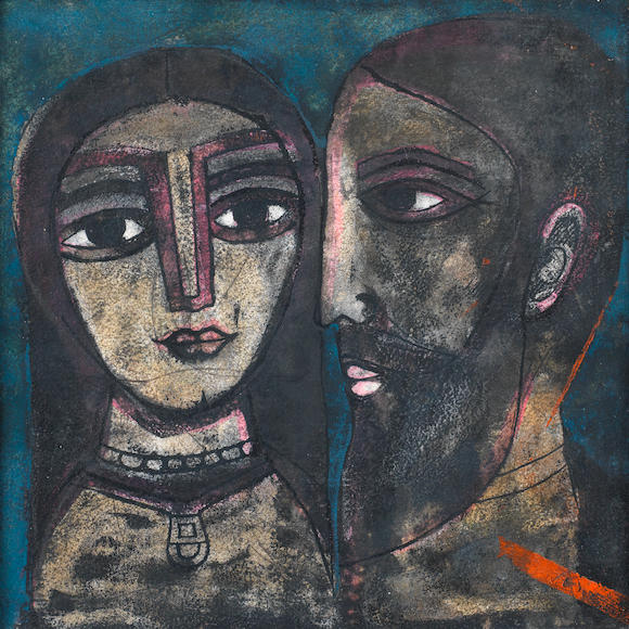 Bonhams Badri Narayan (Indian, 19292013) Untitled (Couple)