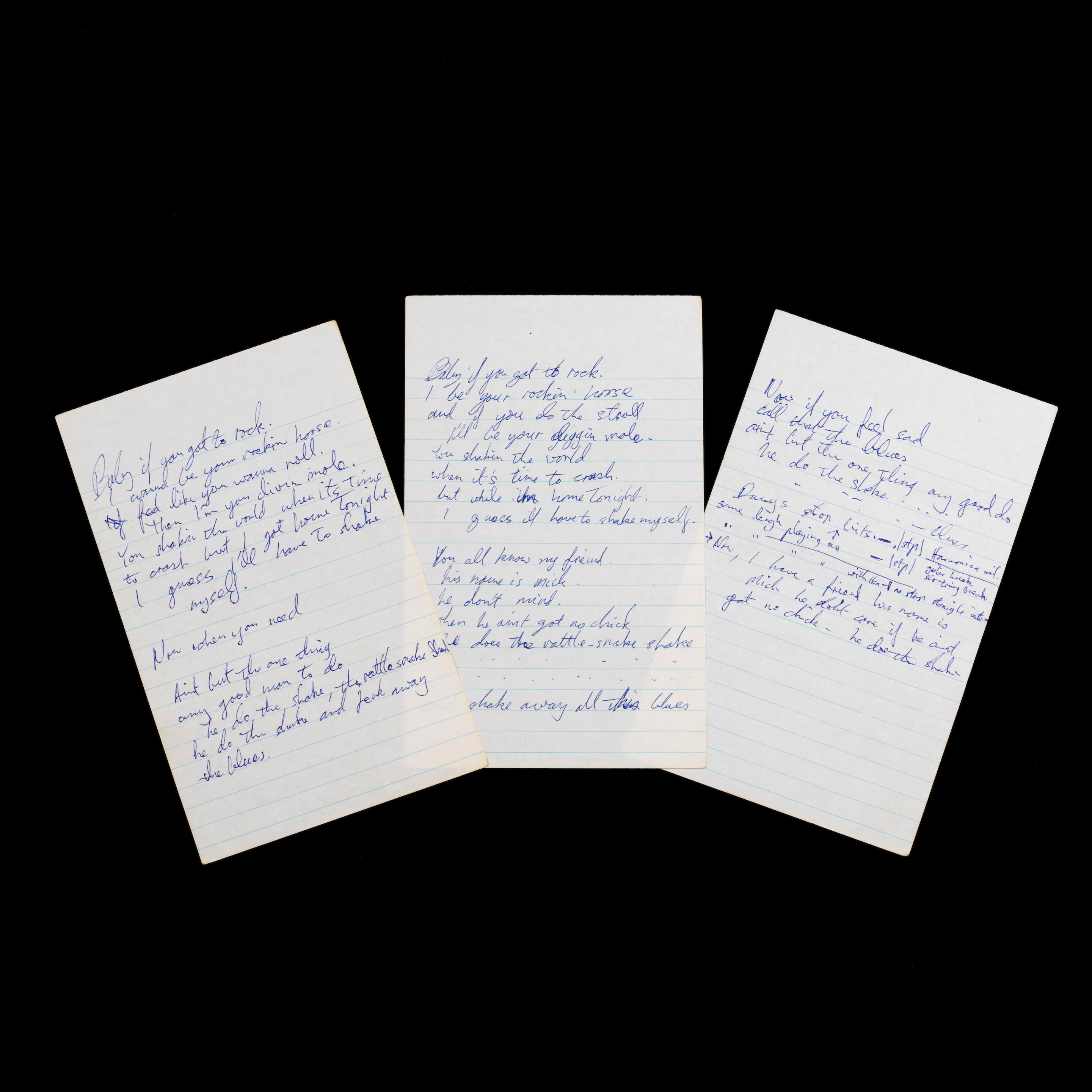 Rare Silk Screen Artists Proof of John Lennon's Handwritten Lyrics