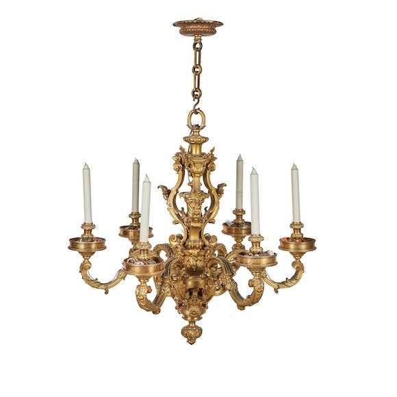 Bonhams Cornette de Saint Cyr : Lustre dit Mazarin en bronze doré ...