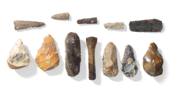 Bonhams : Twelve European flint implements 12