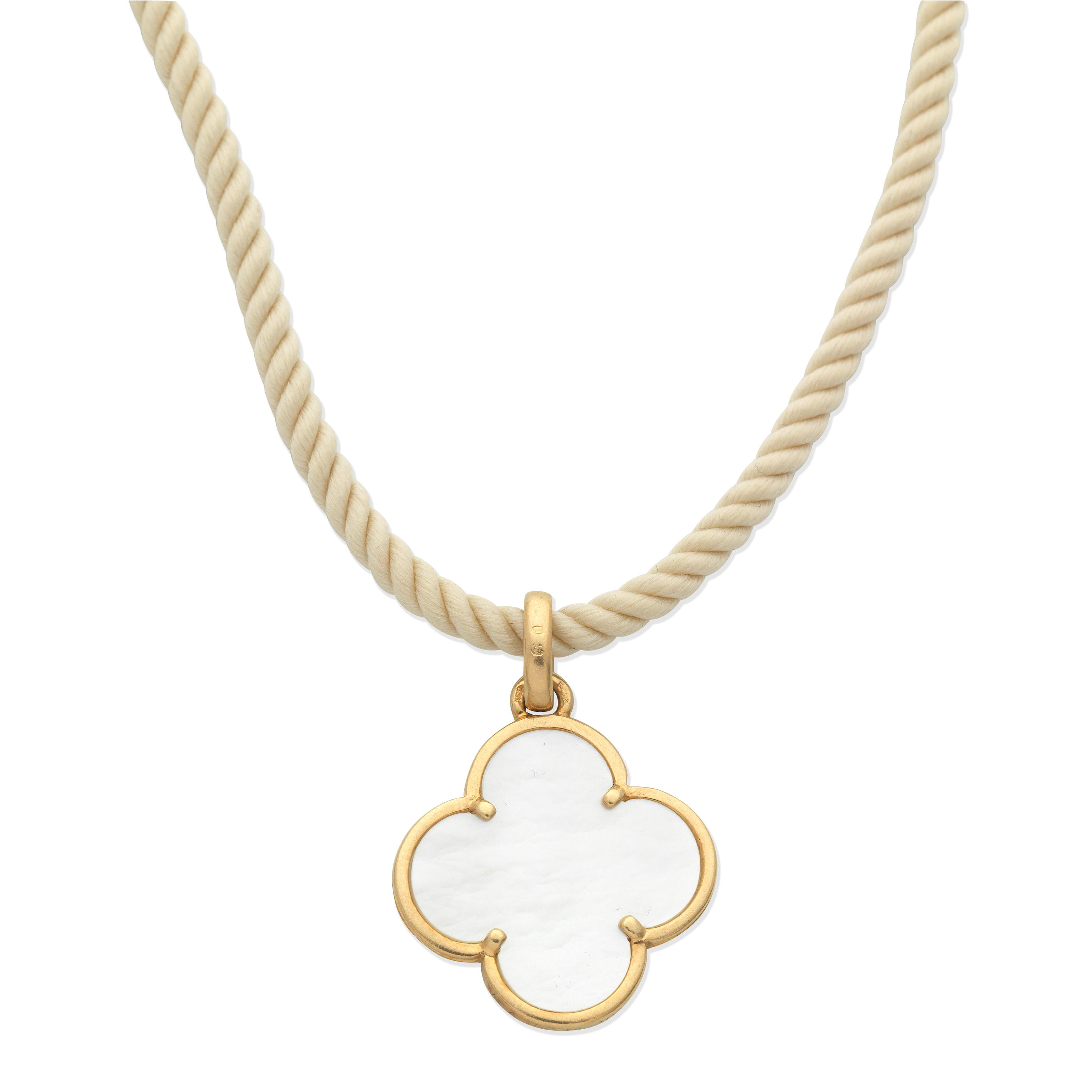 Bonhams : VAN CLEEF & ARPELS GOLD 'ALHAMBRA' NECKLACE