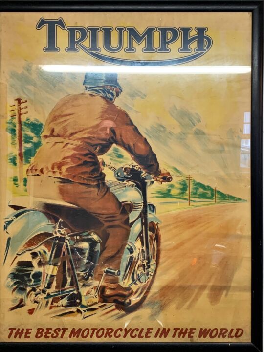 Bonhams Cars : A Triumph advertising poster, 'The Best Motorcycle in ...