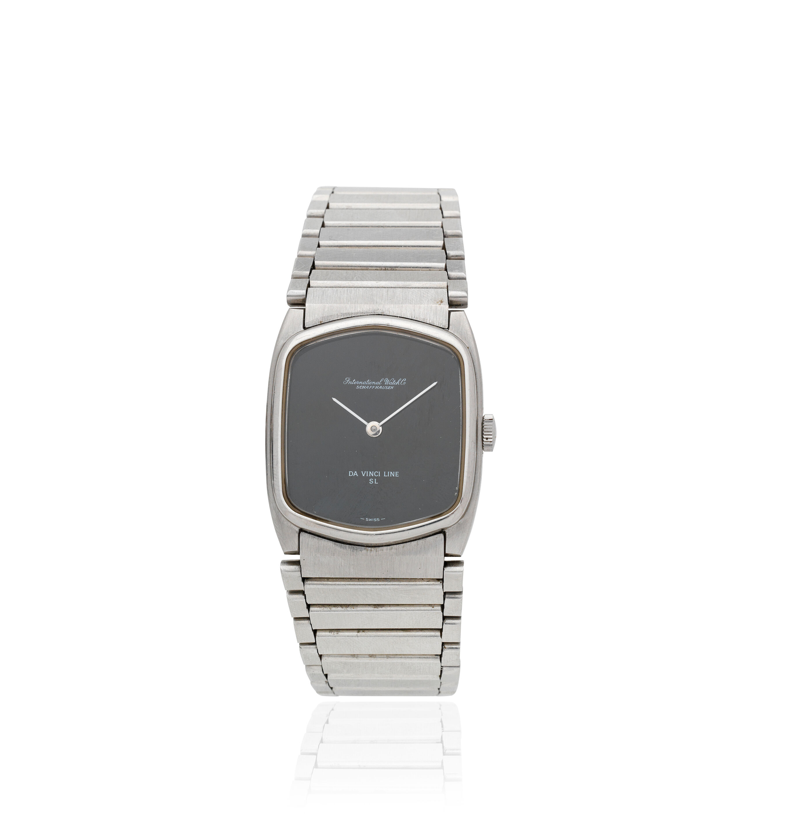 Bonhams : IWC. A stainless steel manual wind bracelet watch Da 
